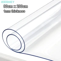 90x200cm Soft Glass Flexible Pvc Tablecloth Liquid Film Silicone Oilcloth for Table Transparent Floor Mat Table Protector Cover