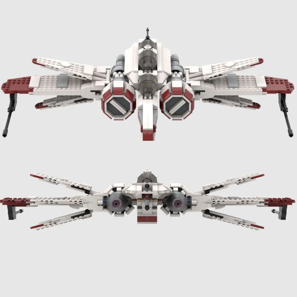 MOC ARC-170 Star Fighter Aircraft Пластиковые строительные блоки Самоблокирующиеся кирпичи