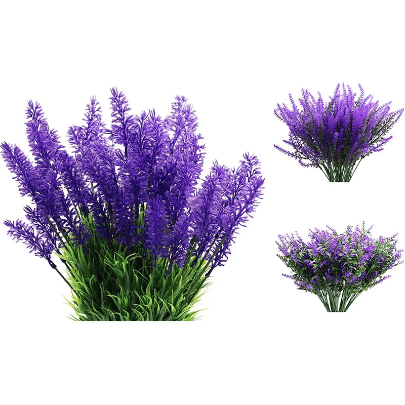 

Best 10 Bundles Artificial Flowers-Lavender Flowers, Outdoor UV Resistant Fake Flowers, No Fade Faux Plastic Flowers