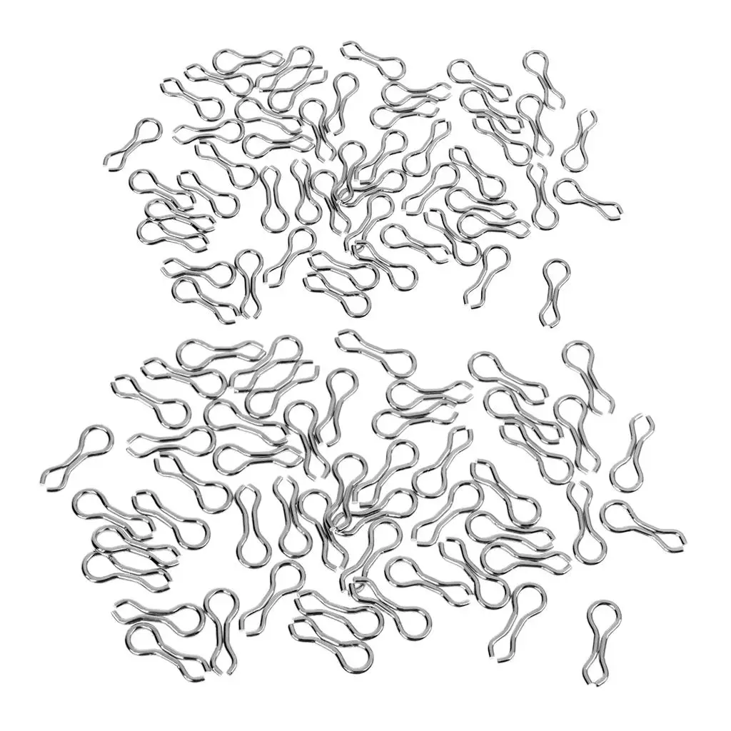 100 Count 1.2cm 1.6cm Alloy Sinker Eyes -Eyelets For Weight Molds Sea Fishing Swivels | Спорт и развлечения