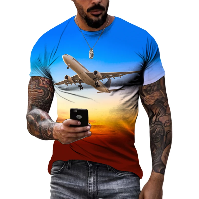 3d Printed Men'S T-Shirt, Round Neck Short Sleeved Street Clothing, Casual, Summer Trend