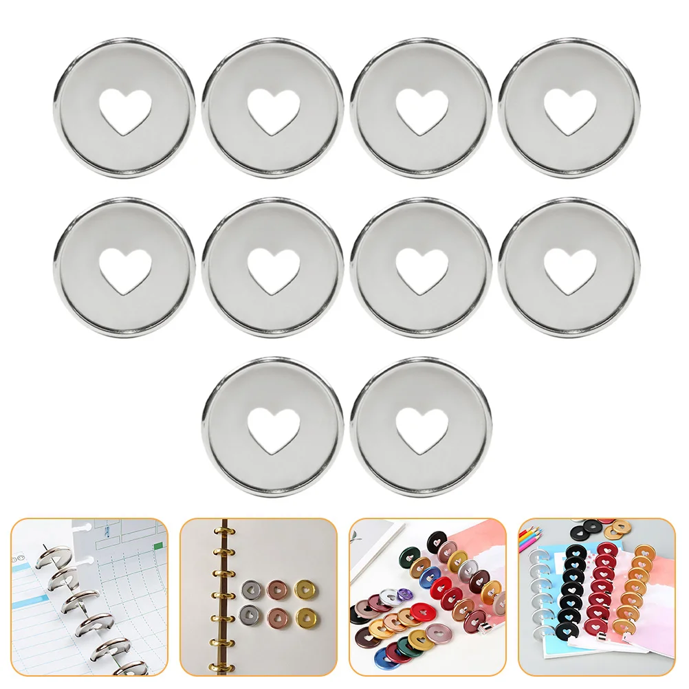 

Binding Discs Binder Heart Disc Notebook Book Clips Large Expansion Ringbuckle Supplies Planner Dis Rings Leaf Loose Multicolor