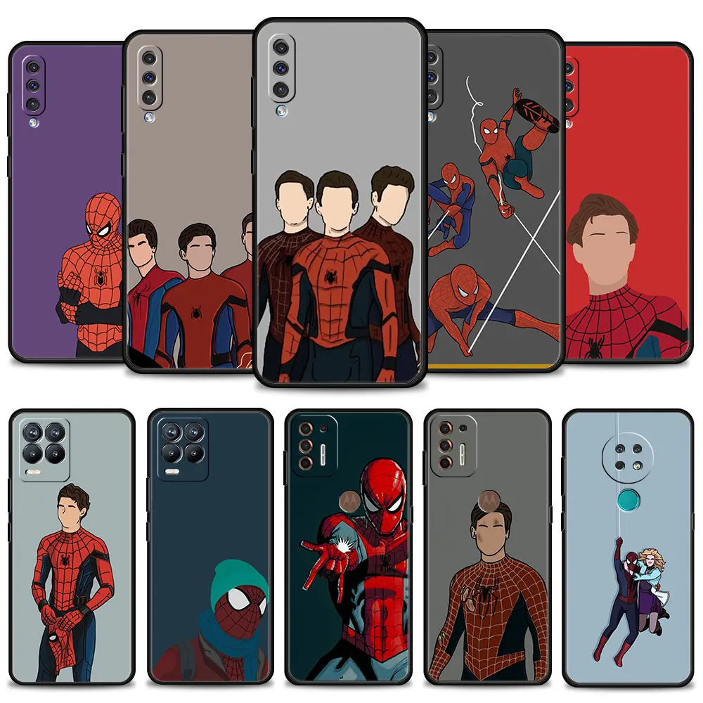 Чехол для Motorola G60 G30 G9 Play Plus One Fusion Edge X30 5G Funda Realme C21Y C21 C3 8i 8 чехол Человек-паук три