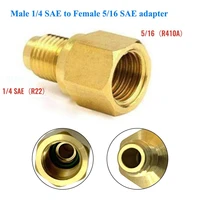 gold brass r410a conditioner adapter quick coupling 14 sae to 516 sae refrigerant adapter for automotive brass adapters