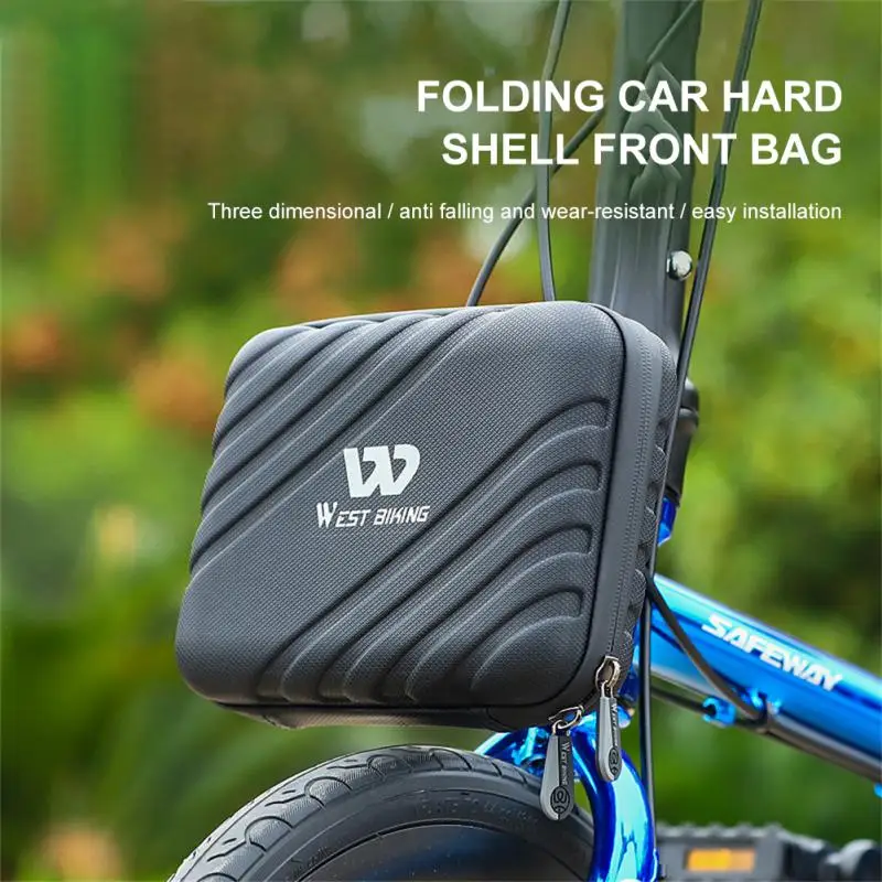 

Передняя сумка для BMX велосипеда, Жесткий Чехол, складная сумка на руль велосипеда, водонепроницаемая портативная искусственная кожа, аксес...