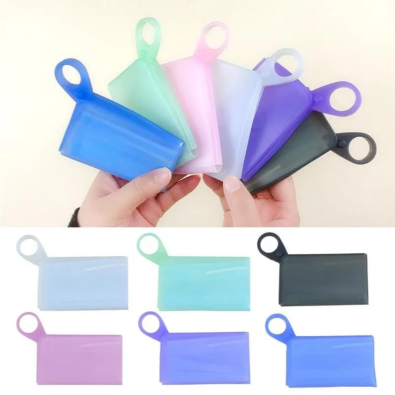 

1 piece silicone mask storage box mask storage clip foldable portable waterproof mask storage box mask storage