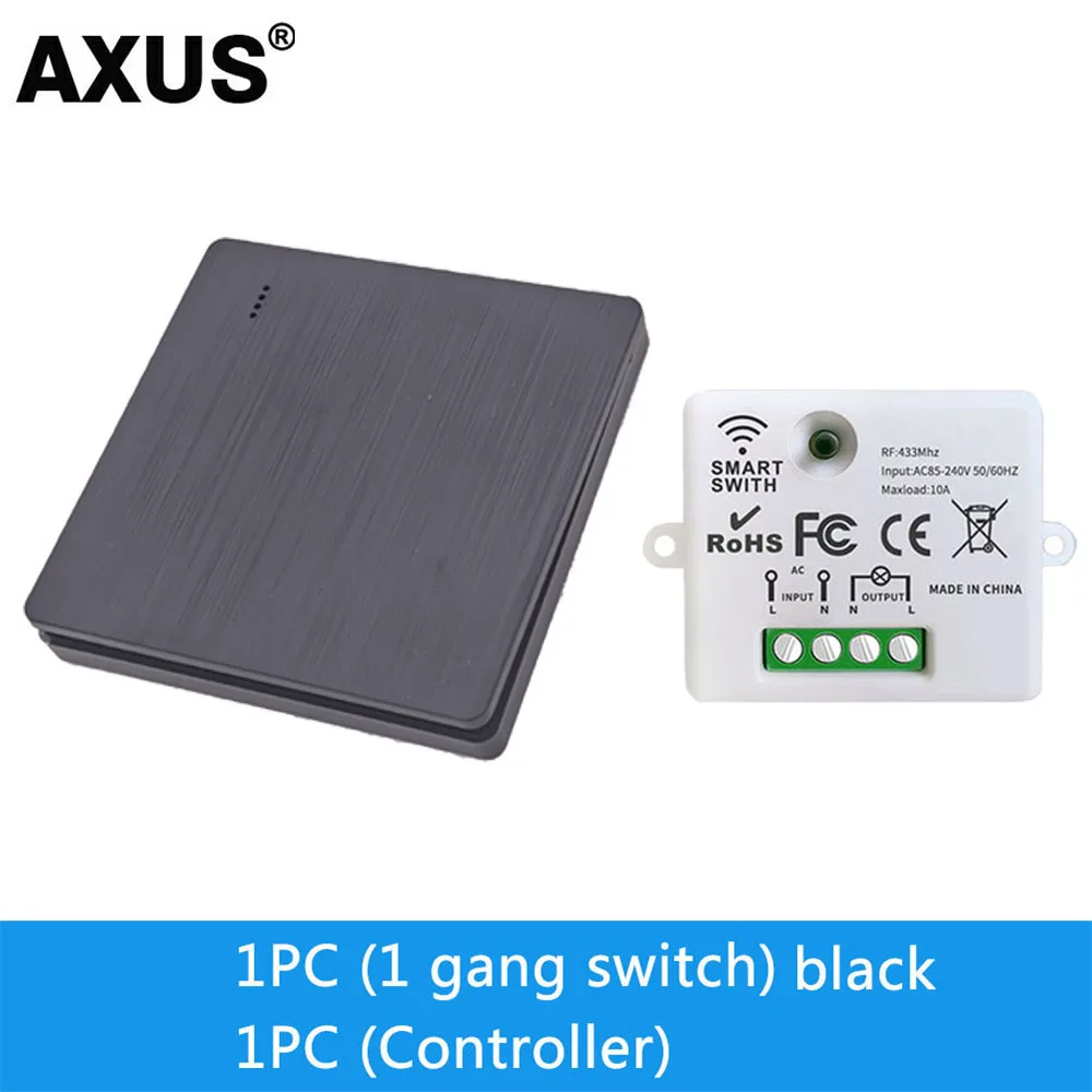 

Беспроводной умный выключатель RF433 1/2/3 канала Remote Control Touch Switch