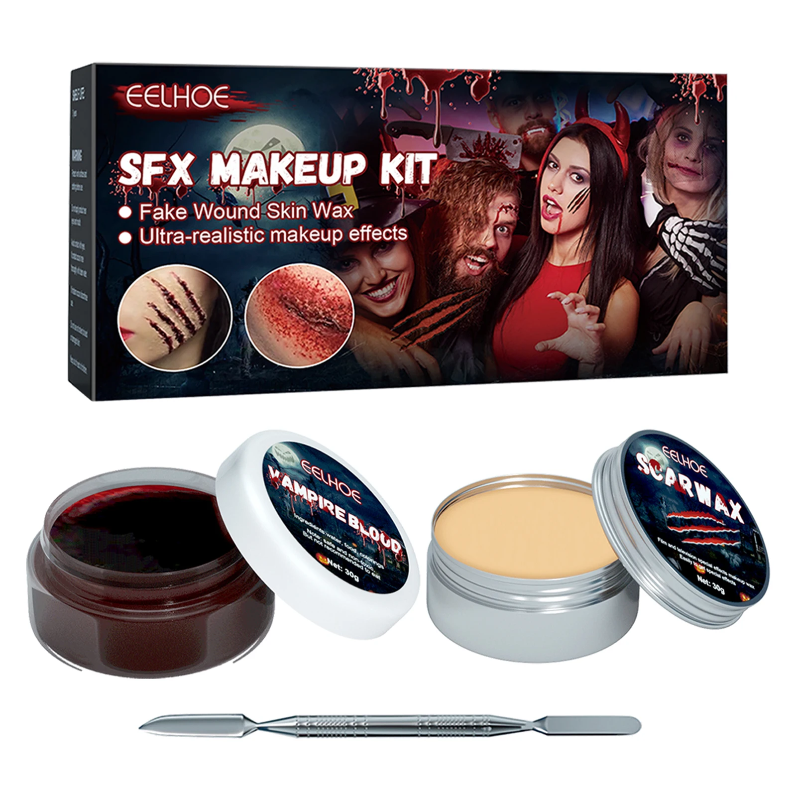 Искусственный гель для крови воск шрамов Kit искусственный SFX макияж вампира на