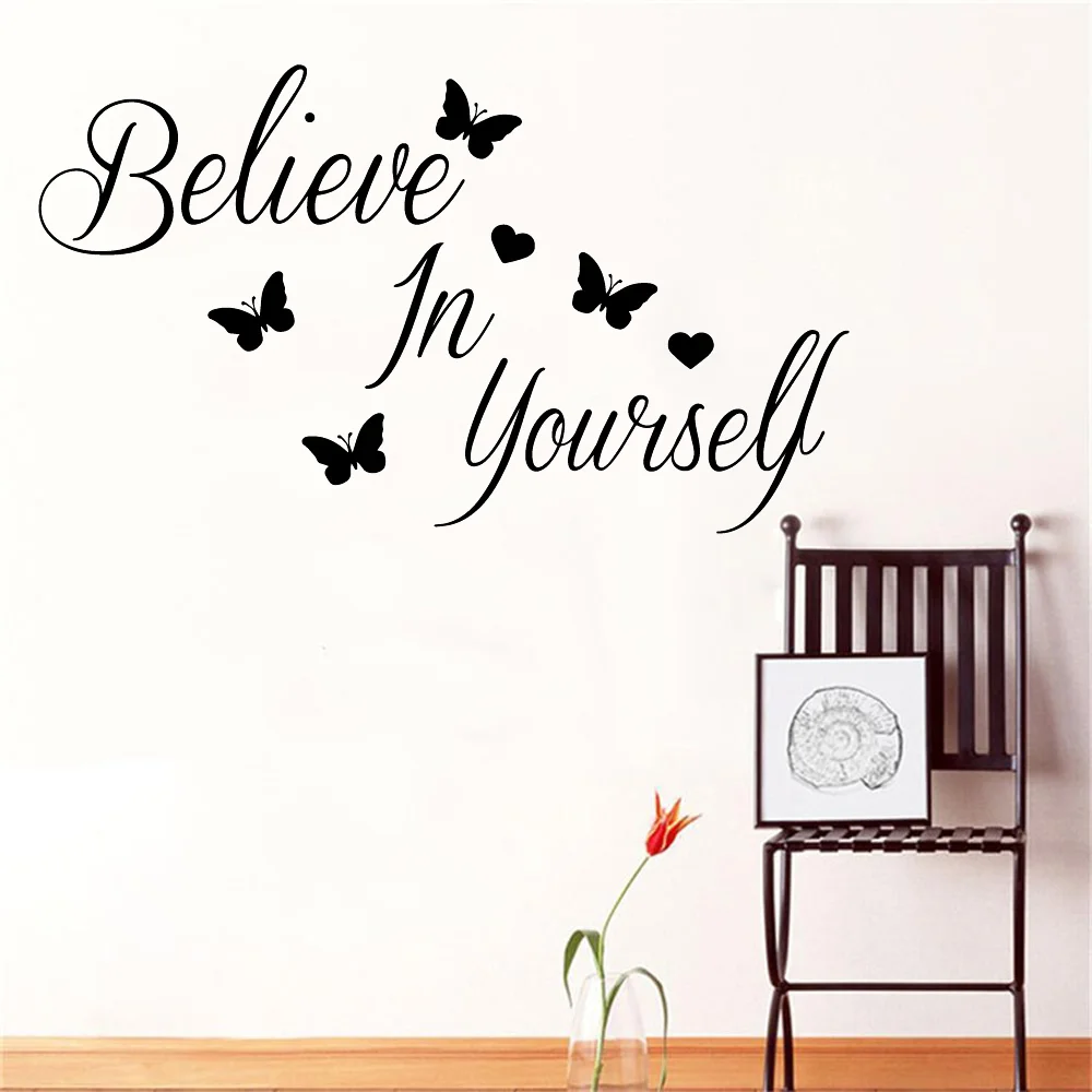 

DIY Art believe in yourself Wall Art Decal Wall Stickers Pvc Material Removable Wall Sticker Background Wall Art Decal