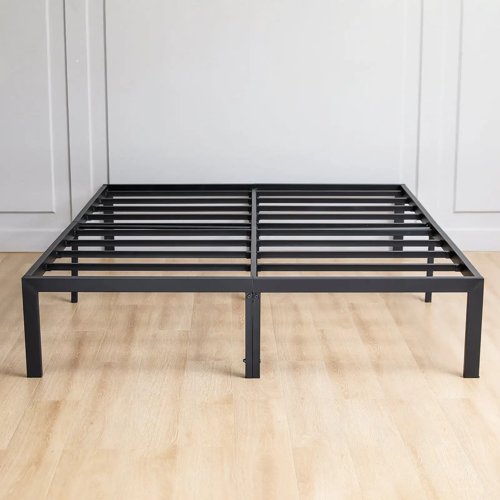 

Lusimo Queen Bed Frame 14 inch Platform Bed frame Queen Size No Box Spring Needed Heavy Duty Steel Slat Metal Bed Frame