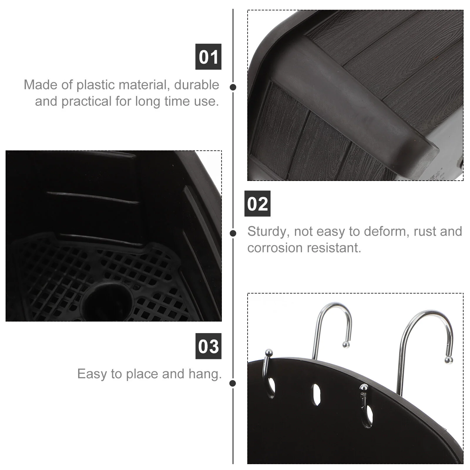 

2 Sets Bucket Holder Outdoor Pots Window Frame Garden Flowerpot Hanging Plastic Stand Indoor