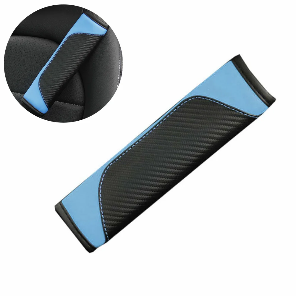 

23*6.5cm Shoulder Cover 2pcs Anti Collision Strip Carbon Fiber Leather