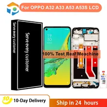 Original 100% Test For OPPO A32 LCD A33 A53S Display Screen Touch Panel Digitizer For OPPO A53 LCD Display With Frame 6.5 inch