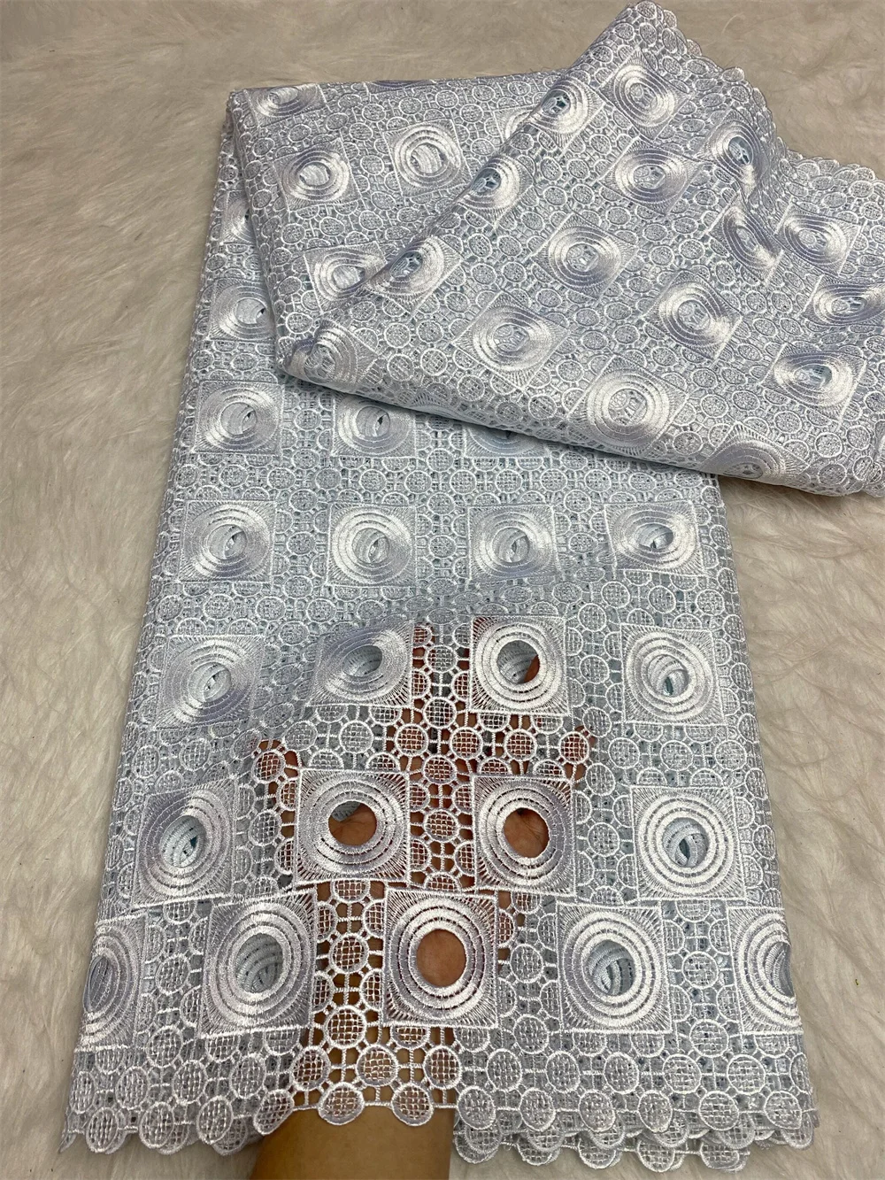 Африканский нигерийский тюль кружевная ткань хлопковое свадебное платье