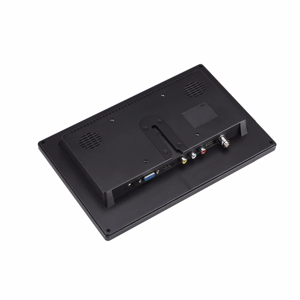 ESCAM T10 10 дюймов TFT LCD 1024x600 монитор с VGA HDMI AV BNC USB для ПК CCTV камеры безопасности |