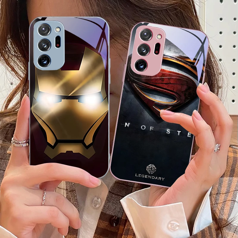 Чехол для телефона из закаленного стекла Samsung Galaxy Note 8 9 10 PRO 20 Ultra A01 02 03 Core 04E 4G 12 13