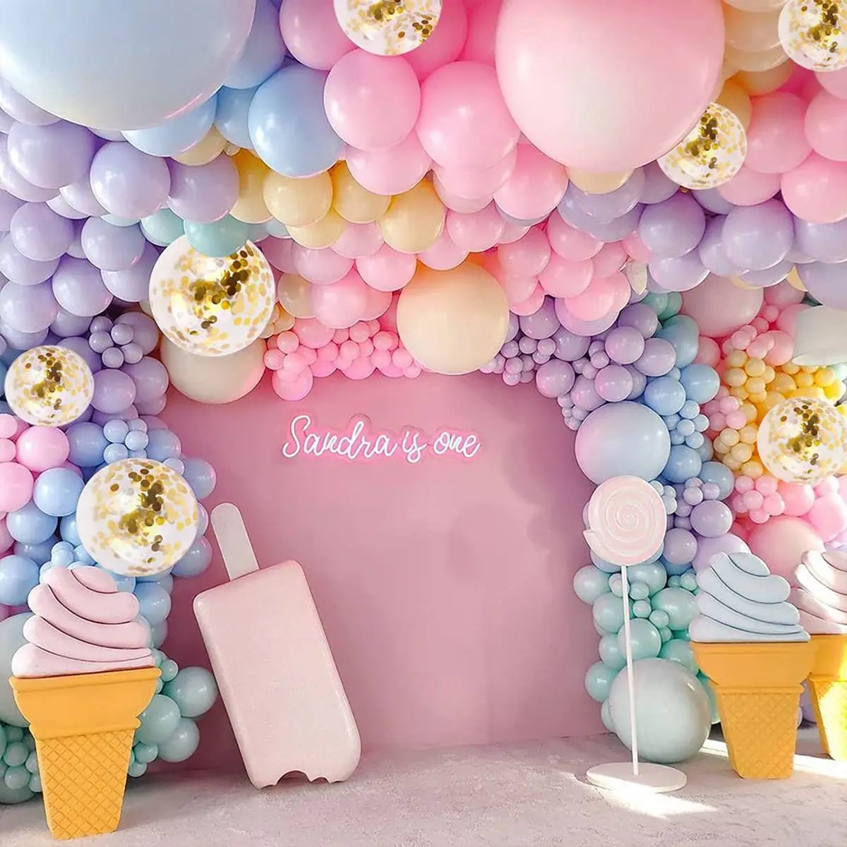 

Macaron Color Balloon Garland Arch Kit Wedding Birthday Party Decoration Kids Macaron Confetti Latex Baloon Baby Shower Globos