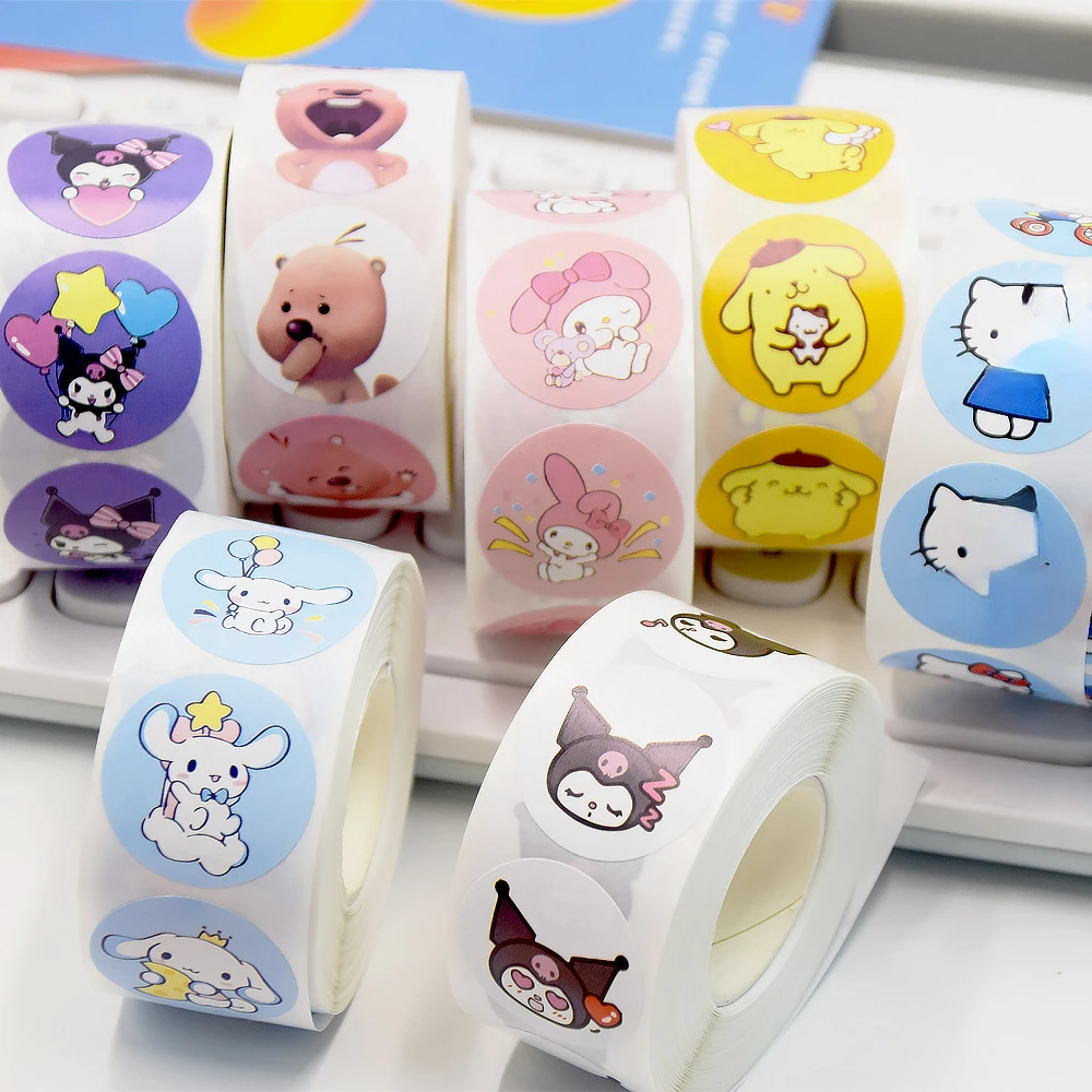 Милые Мультяшные школьные роликовые наклейки Kromani &amp My Melody герметичные этикетки