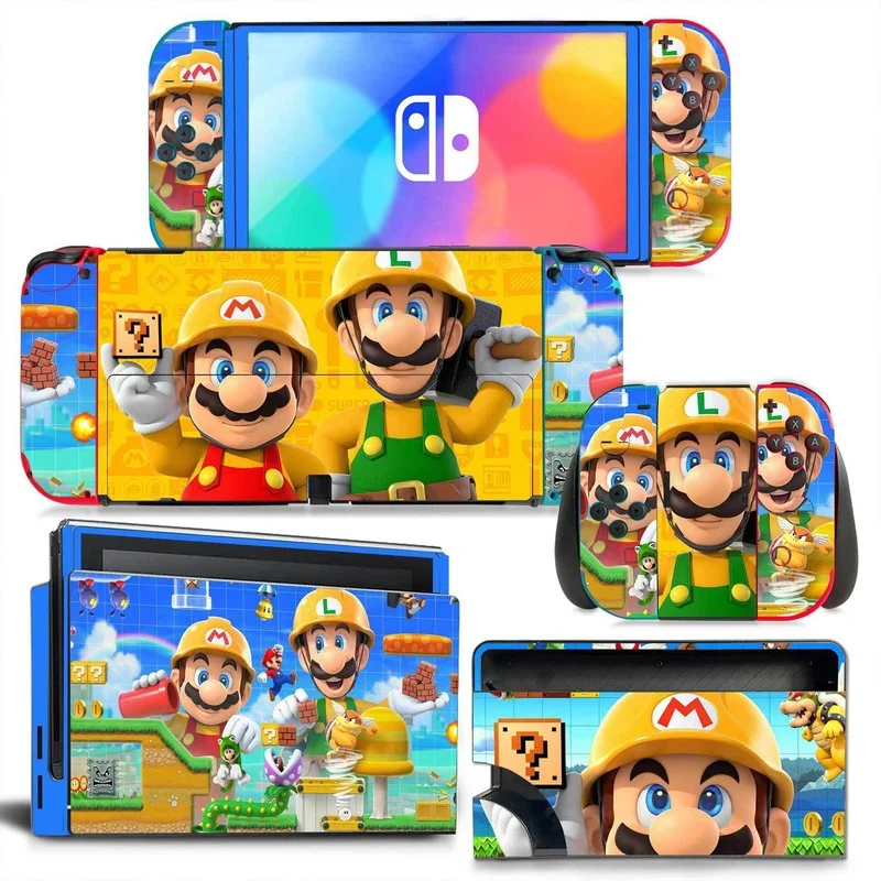 Переключатель Super Mario NS с консолью oled украшение для контроллера Joy-Con 1 набор