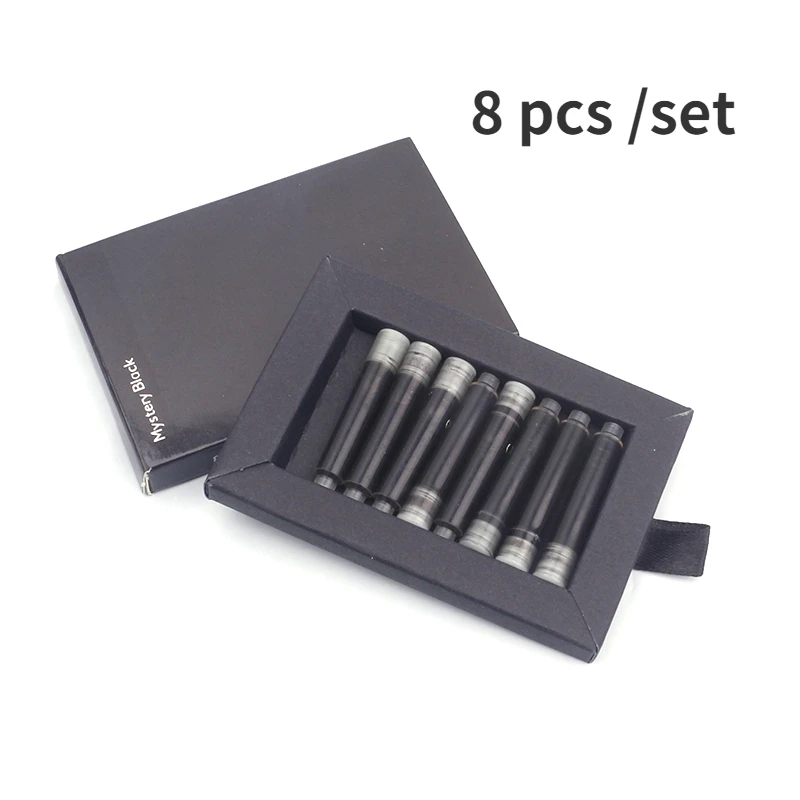 

8 Pcs(set) MB Fountain Pen Ink Cartridge 3.8cm Length Black High Quality Refill Cartridges