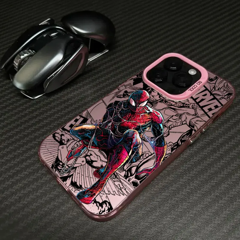 Фото Чехол для телефона Cool Marvels Spidermans для Xiaomi Redmi Note 7 8 9 9S 10 11 12 13 14 15 Pro Plus 4G 5G, матовая задняя крышка с защитой от падения №5