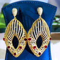 missvikki dubai luxury original hollow pendant earrings for women bridal wedding delicate full cz boucle doreille femme 2022