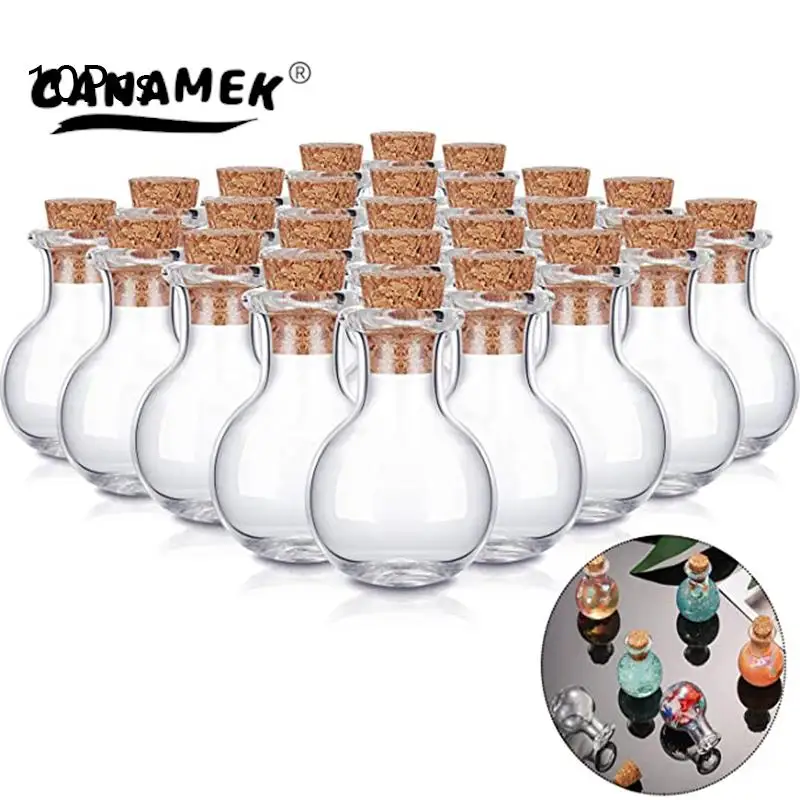 

10pcs Mini Glass Bottles Clear Drifting Bottles Wishing Bottles With Cork Stoppers Wedding Birthday Party Glass Jars Home Decor