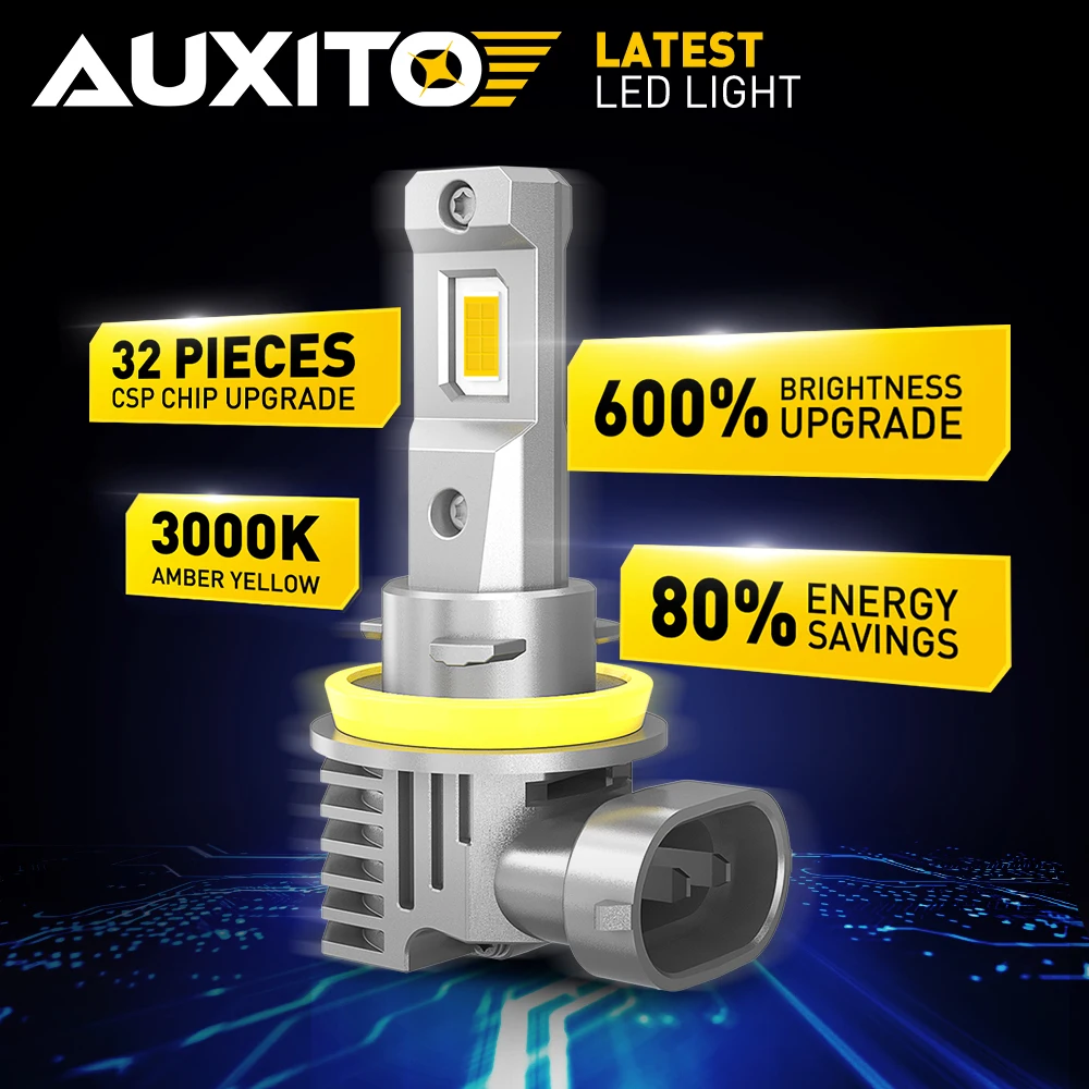 AUXITO 2X 16000LM 12V H8 H9 H11 Светодиодный H16JP 9005 hb3 9006 hb4 светодиодный противотуманная лампа