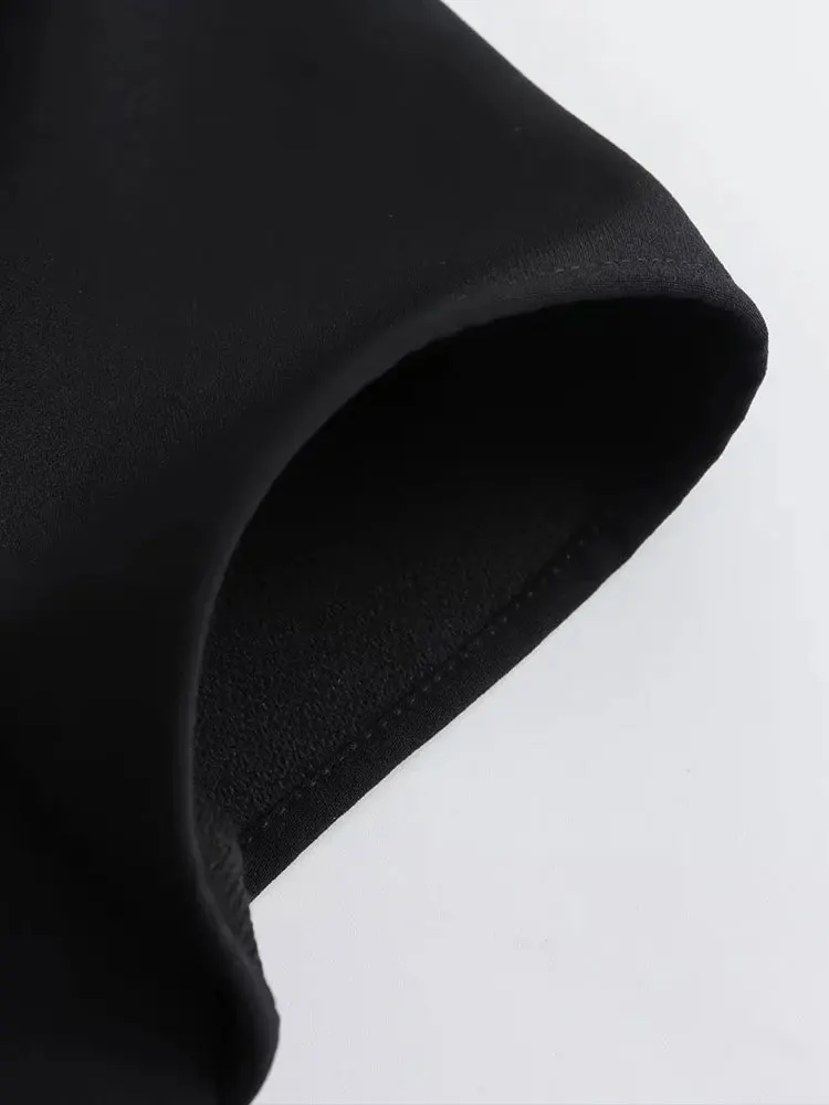 Платье-миди женское на бретельках с отложным воротником и коротким рукавом