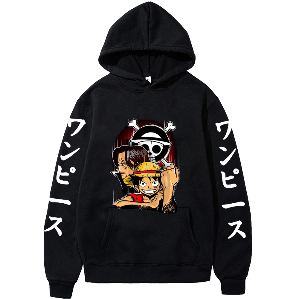 

Японское аниме Толстовка Обезьяна D. Толстовки Luffy мужские с длинным рукавом, свитшоты в стиле хип-хоп с принтом манга, уличная одежда