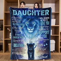 Daughter Gifts Blanket To Daughter From Dad Gifts for My Daughter From Father Lion Throw Blankets Birthday Gift Ideas Picnic
