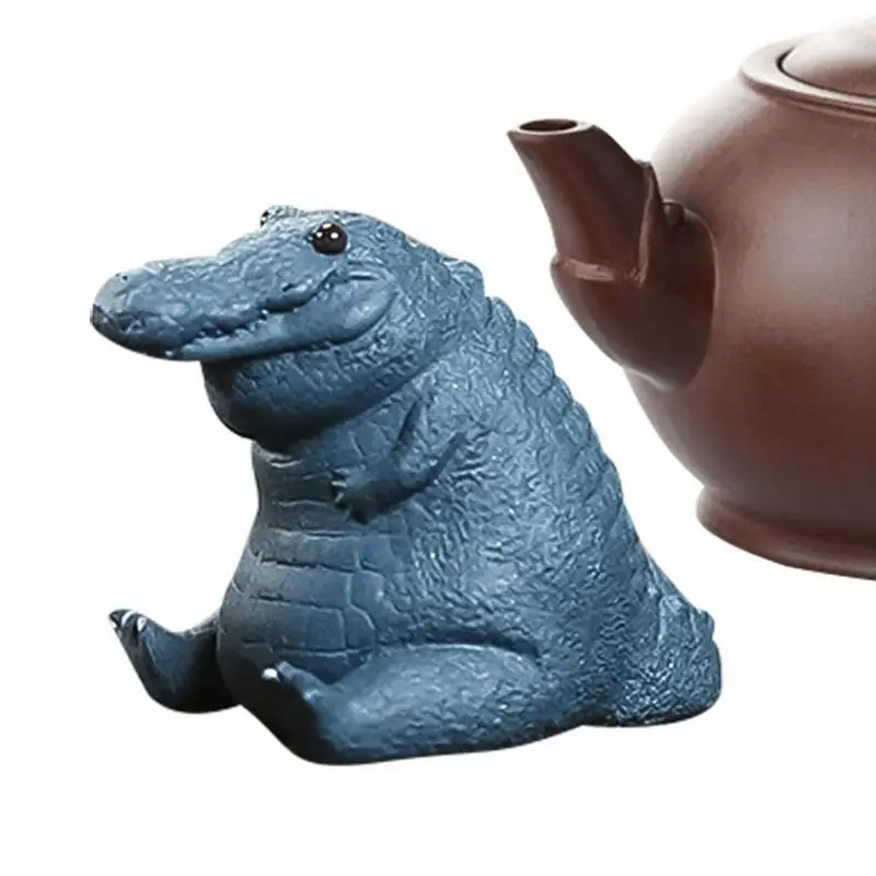 

Tea Pet Table Elephant Crocodile Statue Chinese Tea Pet Tray Decor Handmade Purple Clay Ceremony Pet Tea Tray Decor Purple Clay