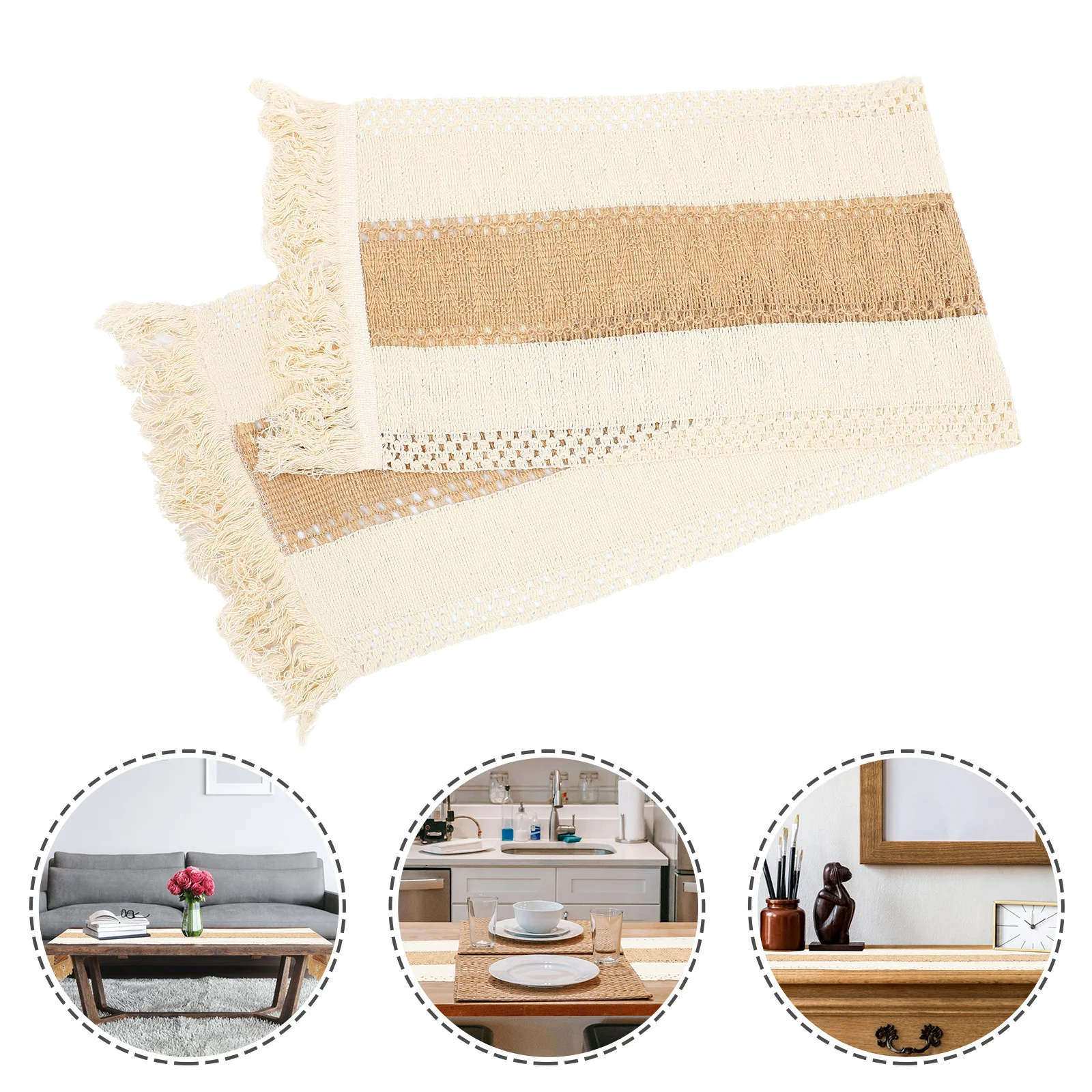 

1 Pc Farmhouse Table Linen Cotton Table Runner Cotton Table Runners Party Tablecloth Jute Woven Fabric Runner Linen Table Runner