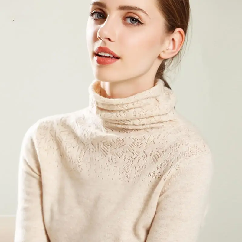 

Turtleneck Cashmere sweater women jumper 2022 autumn winter robe pull femme hiver sweter high collar knitted pullover sweater