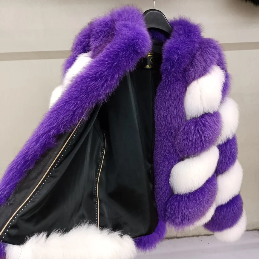Real Fox Fur Jacket Women Winter Coat Short Natural Fur Outerwear Fashion Thick Warm Fur Luxury Lady Streetwear enlarge