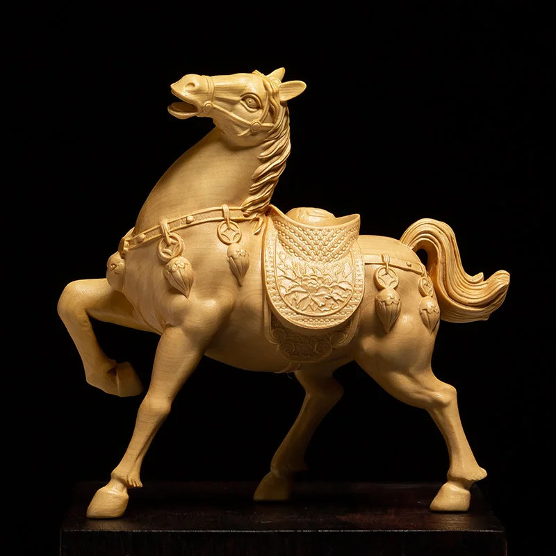 

Креативная резьба по дереву, лошадь, скульптура животного, китайские лошади, талисманы, животные, миниатюрное украшение, фэн-шуй, украшения