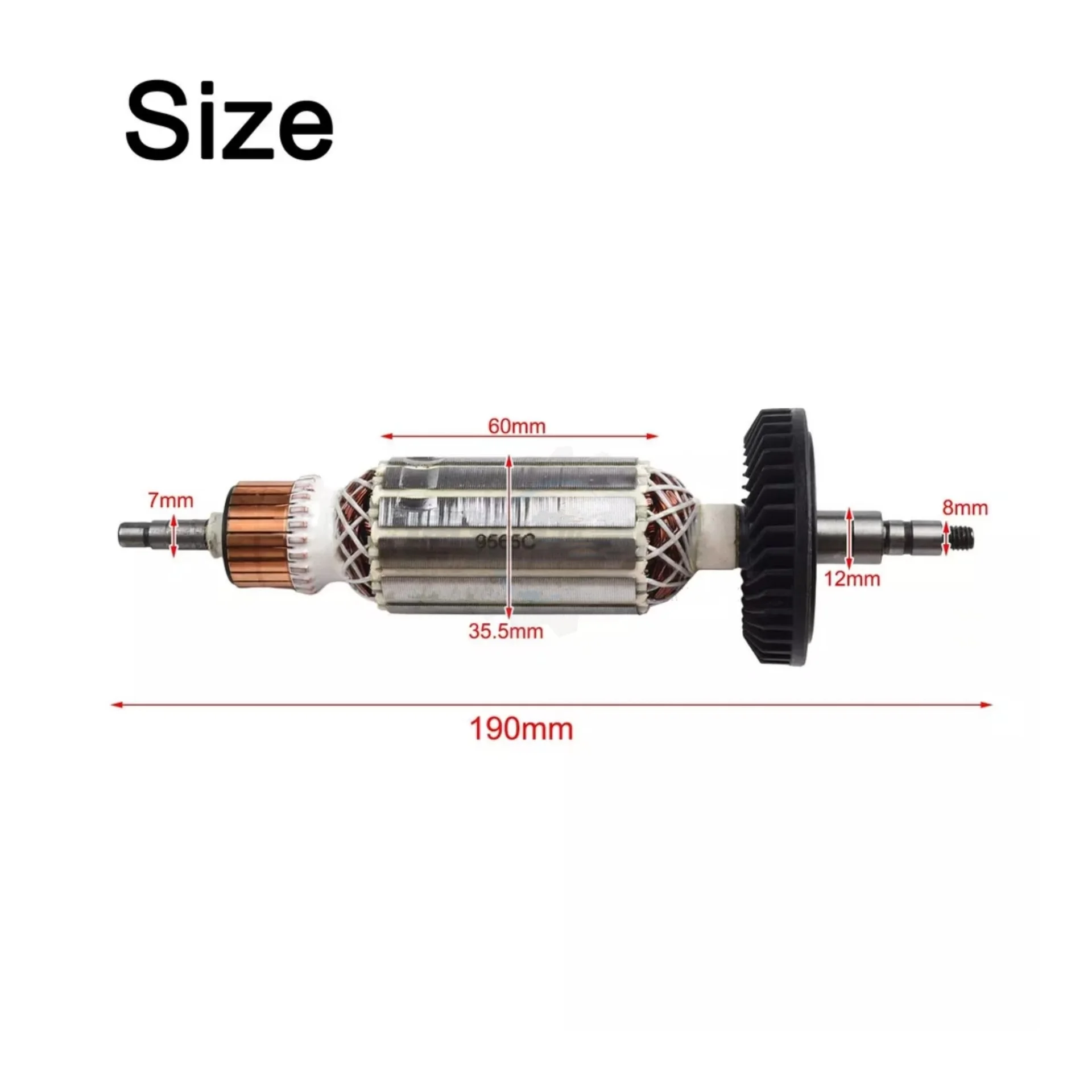 Якорь якоря для угловой шлифовальной машины 9565C 9565CV 9565CVR 9565PC 9565PCV 9564CV 220-240v часть