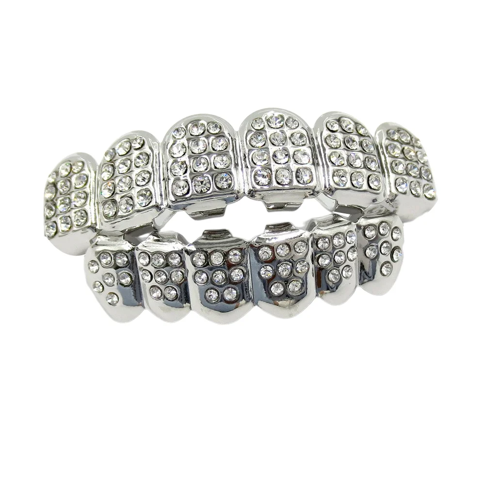 

Grills Cap Teethbottom Caps Gold Hiphop Blingsilver Customfangfangs Temporary Rhinestone False Mouth