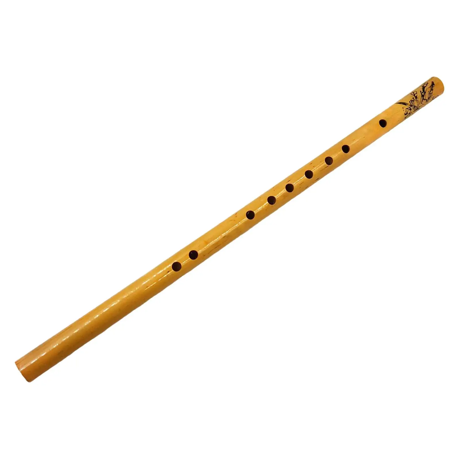 

Бамбуковая флейта премиум-класса длиной 44 см для детей и начинающих подарок ручной работы винтажная портативная легкая в освоении Вертикальная флейта с 9 отверстиями