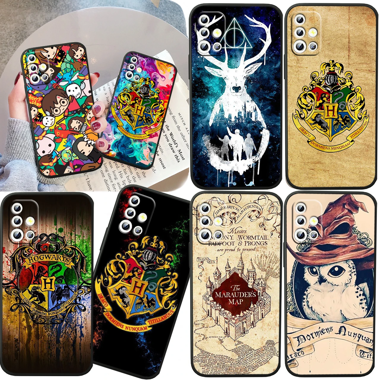 

Ring Harrys P-potter Wand Art For Samsung A04 S A71 A51 A42 A41 A30 A32 A21S A12 A11 A01 A02 4G 5G Liquid Rope Phone Case