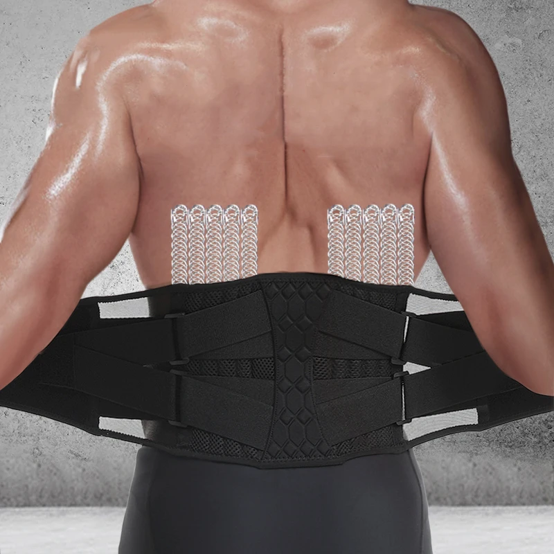 

Sports Waist Support Belt Strong Lower Back Brace Lumbar Corset Belt Waist Trainer Trimmer Sweat Slimming Belt Waist Pain Relief