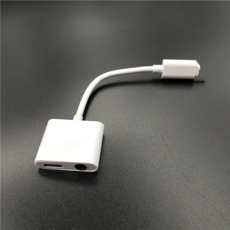 

2 in 1 For Lightning Adapter to 3.5mm Headphone Jack For iPhone X Charging Audio Adapter For iPhone 8 7 Charger Splitter