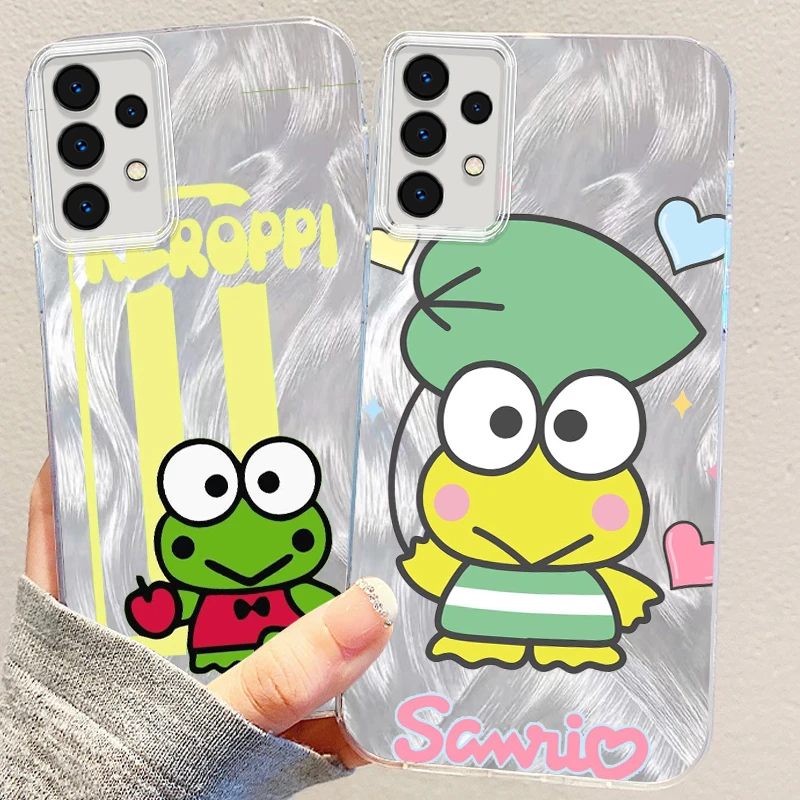 Милый чехол для телефона Kero Keroppi Samsung A73 A72 A71 A55 A54 A53 A52 A51 A35 A34 A32 A13 A12 A05 A04