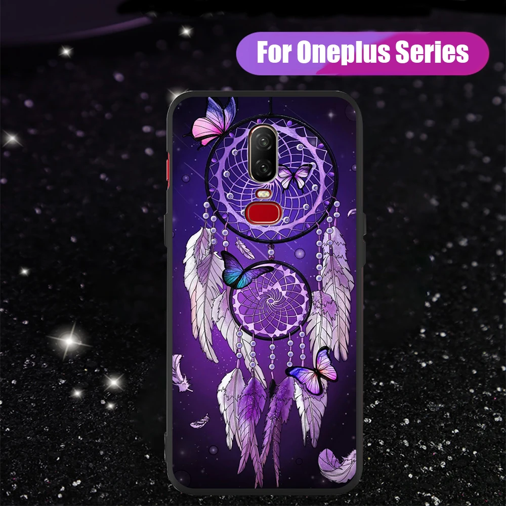 fashion dream catcher funda coque for oneplus 8 5 6 7 one plus 5t 6t 7t 8 pro phone case soft silicone tpu cover shell free global shipping