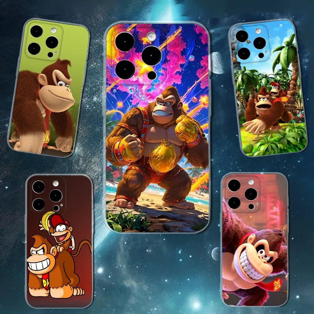 Фото Чехол для телефона D-Donkey Kong Game для iPhone 16,15,14,13,12,11 Plus, Pro, Max, XR, XS, X, 7,8 SE, мини-прозрачный силиконовый мягкий чехол №1