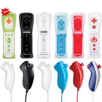 2 in 1 wireless remote controller for nunchuk nintendo wii built in motion plus gamepad with silicone case motion sensor
