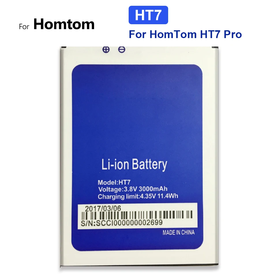 

3000mAh Replacement Battery For HomTom HT7Pro HT7 Pro + Tracking Number