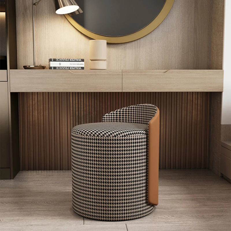 

Modern Vanity Stool Elegant European Portable Wood Stool Space Saving Living Room Unique Tabourets De Bar Nordic Furniture