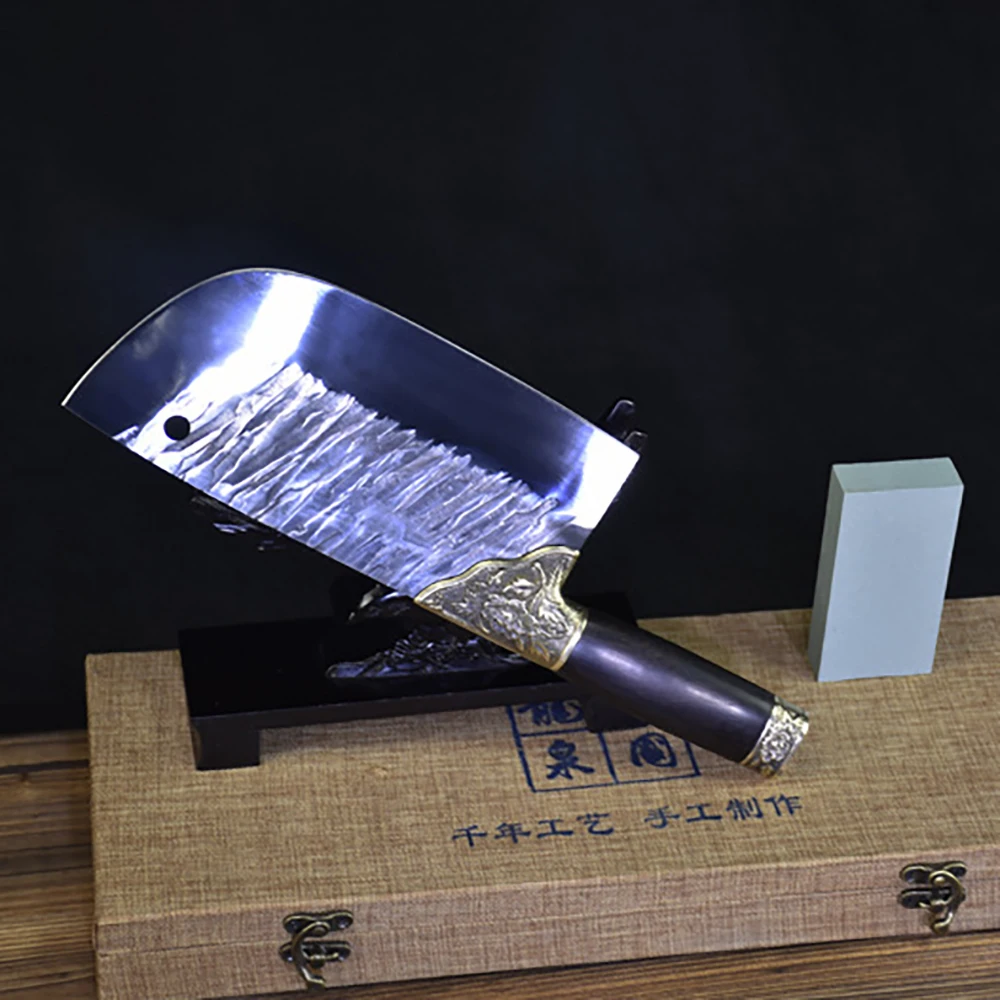 Китайские ножи шеф-повара большой нож для нарезки Ручная ковка 7Cr1 7 стальной