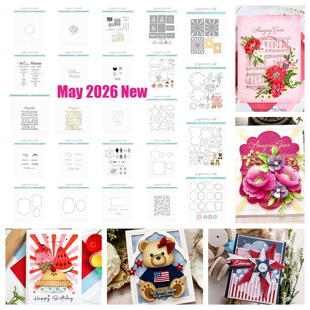 Фото Июль 2026: Новые металлические вырубные штампы Papertray Ink Love to Layer: Ticket Stacked Mail для DIY-альбомов, скрапбукинга и творчества №3